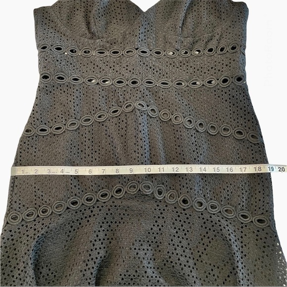 Bardot Ariana Dress Fit and Flare Eyelet High Low - Picture 10 of 15